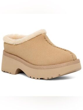 UGG New Women’s Tan Shearling-Lined Slip-On Clog size 12